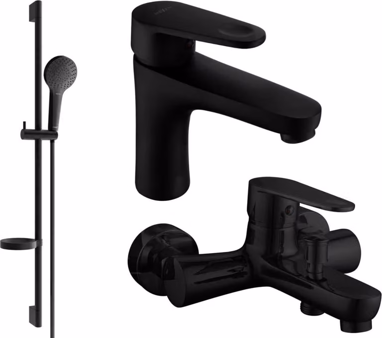 Mexen Kama DS05 set da bagno, nero - 72503DS05-70