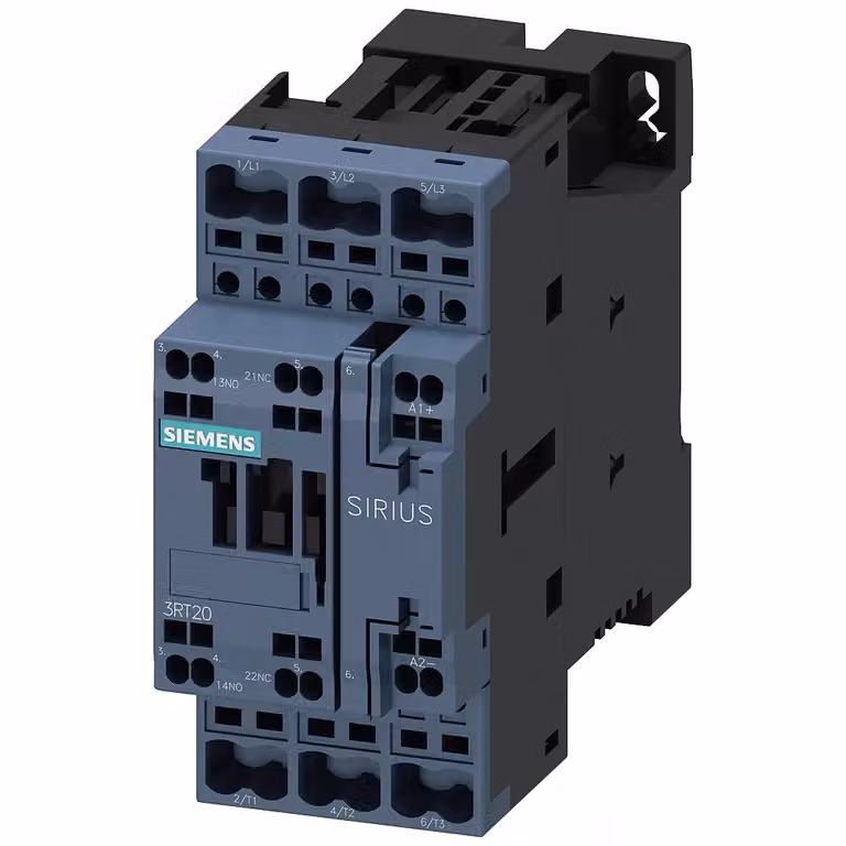 Contattore Siemens per applicazioni ferroviarie, AC-3e, 15 kW/400 V, 1S+1Ö, 24 V CC, 0,7-1,25*Us, a 3 poli, S0 3RT20272XB400LA2