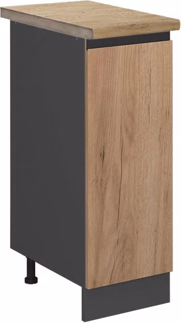 Armadio cucina dispensa alto R-Line Rovere dorato/Antracite 30 cm J-Shape, PL Rovere Vicco