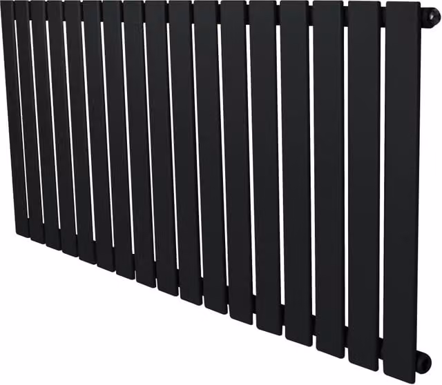 Radiatore Orizzontale Design Piatto Colonna Singola Monster Group BV Nero L: 119 cm, H: 60 cm