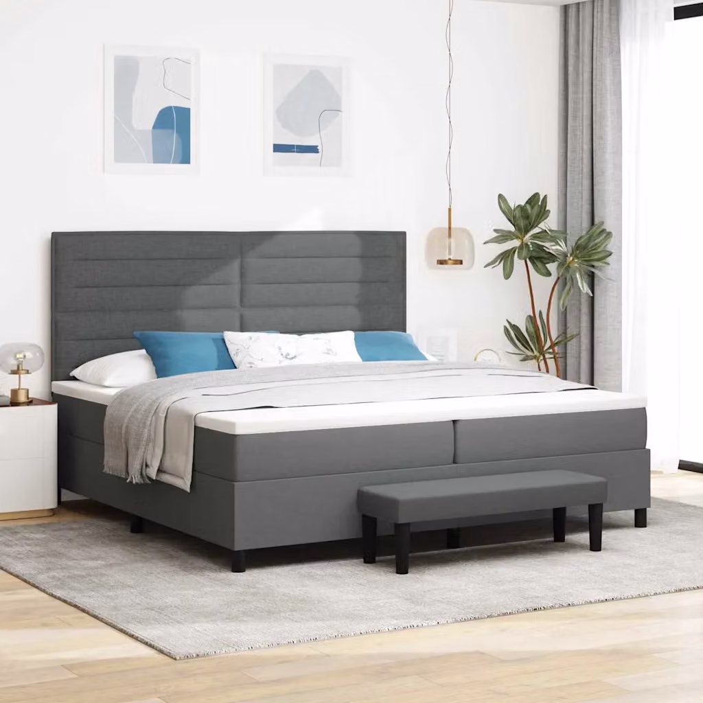 Letto ibrido con materasso vidaXL in tessuto grigio L: 200 cm, P: 200 cm, H: 280 cm – 1