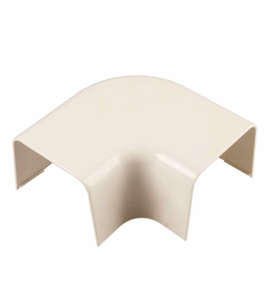 Angolo piano per canale condizionamento 80x60 mm Avorio