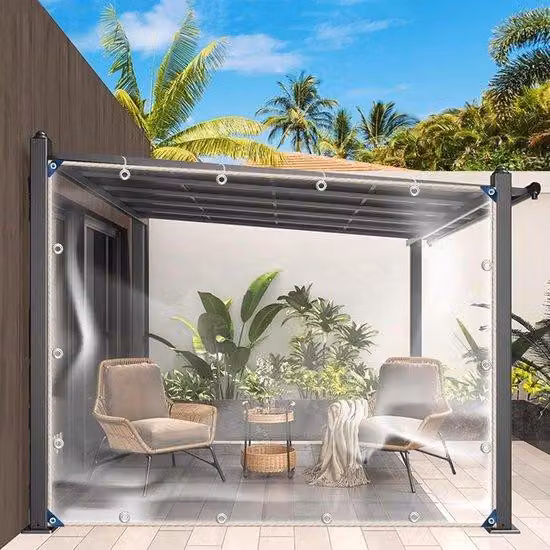 Telo trasparente, impermeabile, 2,4 x 2 m, PVC