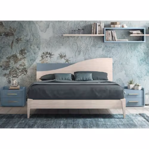 Letto Sunrise matrimoniale con opzione led Volo Collection