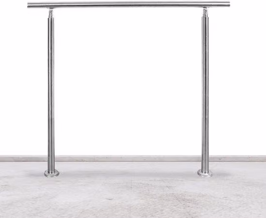 Scala a pioli da 180 cm con 0 traversi, in acciaio inossidabile color argento. Set di facile installazione, adatto a tutte le scale