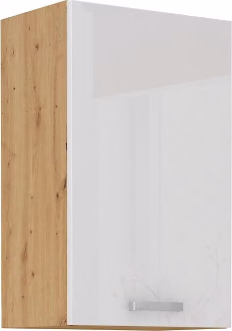 Armadietto superiore da cucina ADARA - larghezza 45 cm, bianco / rovere artisan