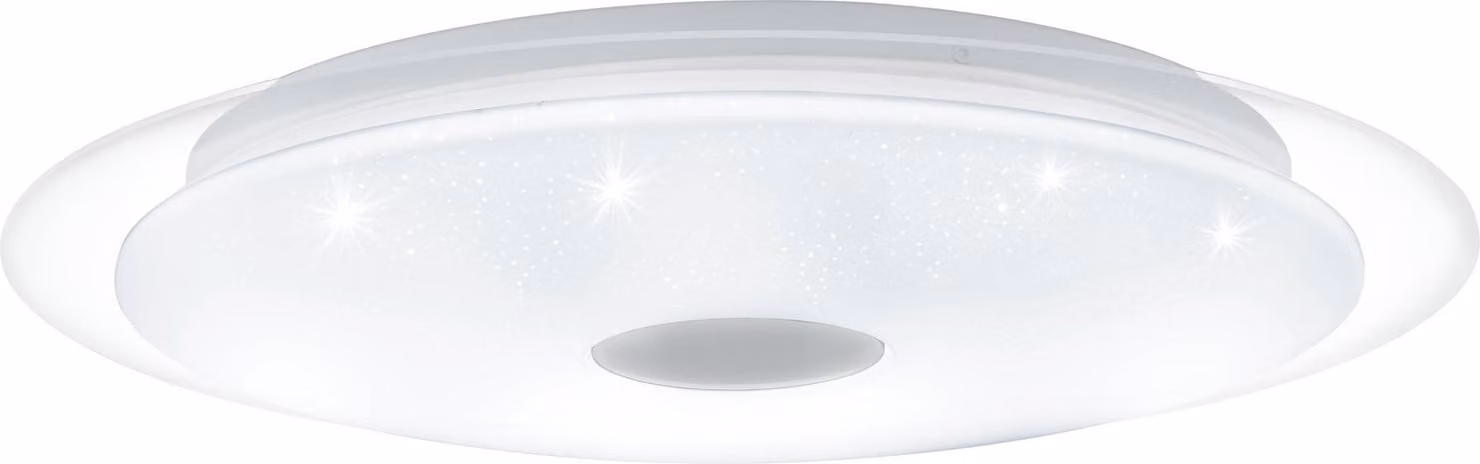 Plafoniera Moderna Lanciano 1 Acciaio Bianco Luce Led Integrato 18,8W