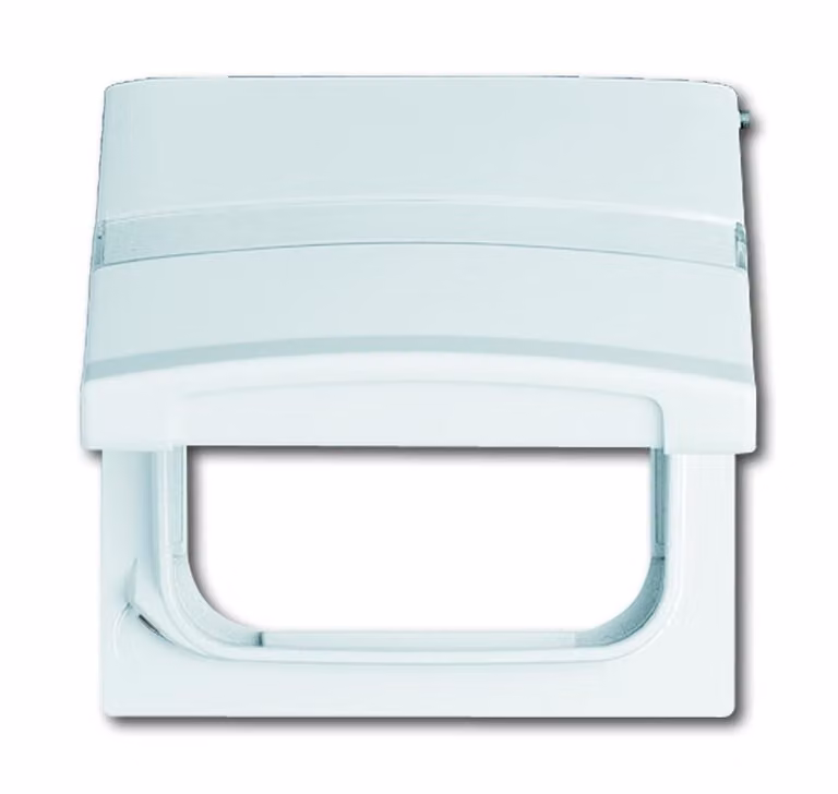 Busch-Jaeger 2118 GKN-34 Anello intermedio con coperchio incernierato e campo di etichettatura All-weather 44 bianco alpino
