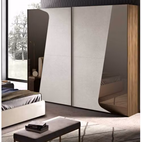 Armadio 2 ante scorrevoli con specchi laterali Shape