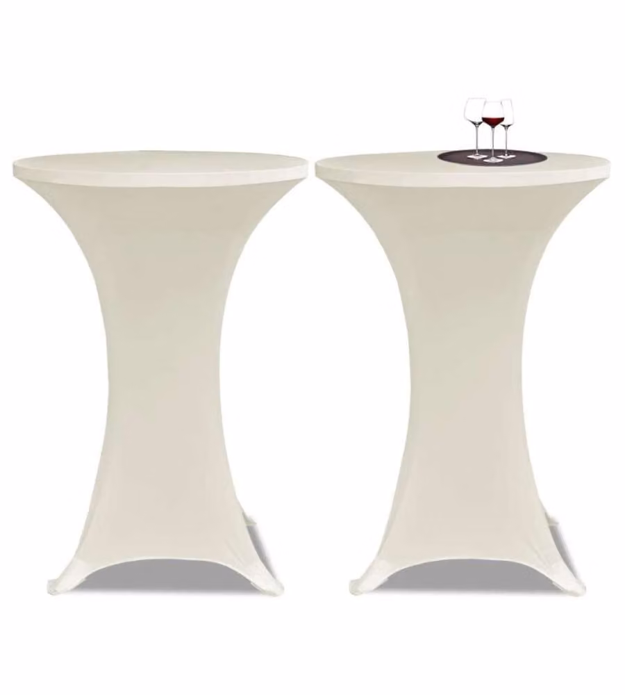Coperture Verticali per Tavolo 4 pz D.70 cm Crema Elastico