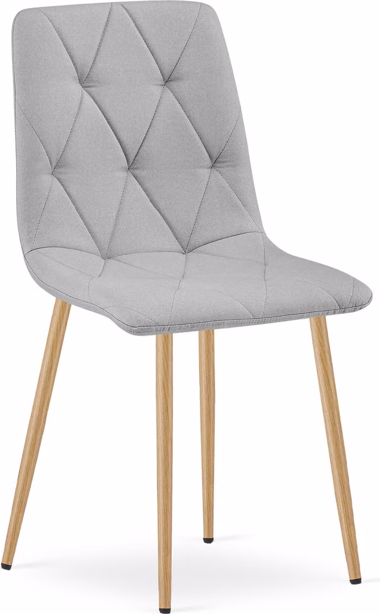 Sedia LIBRA - tessuto grigio chiaro/gambe in legno x 1