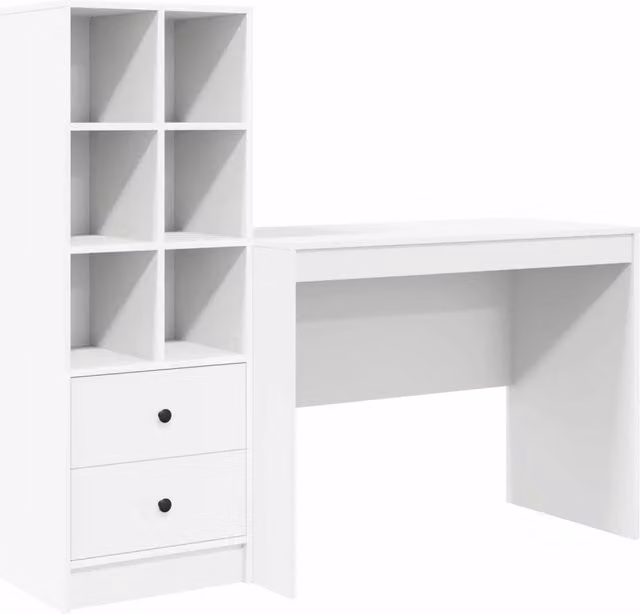 Scrivania | Tavolo da Ufficio con cassetto 2 pz Bianco