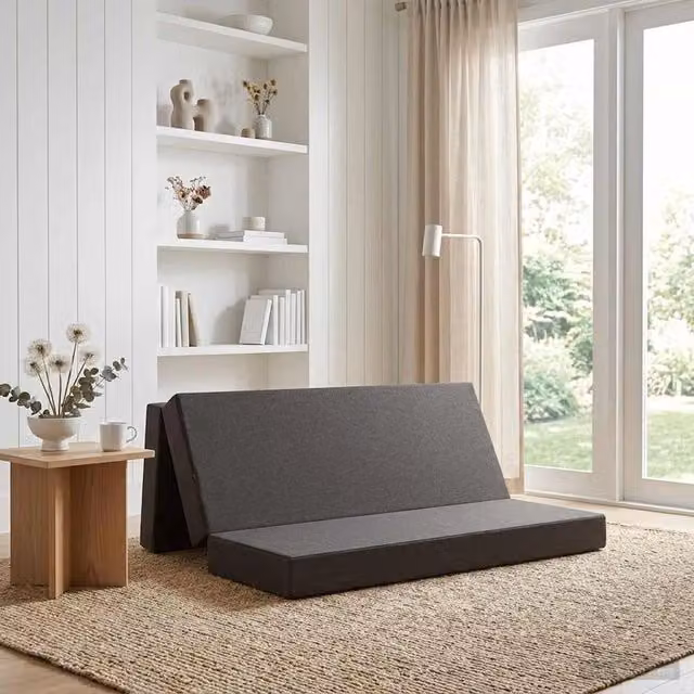 Divano Letto Pieghevole Moderno vidaXL Grigio L: 200 cm, P: 67 cm, H: 45 cm – 1