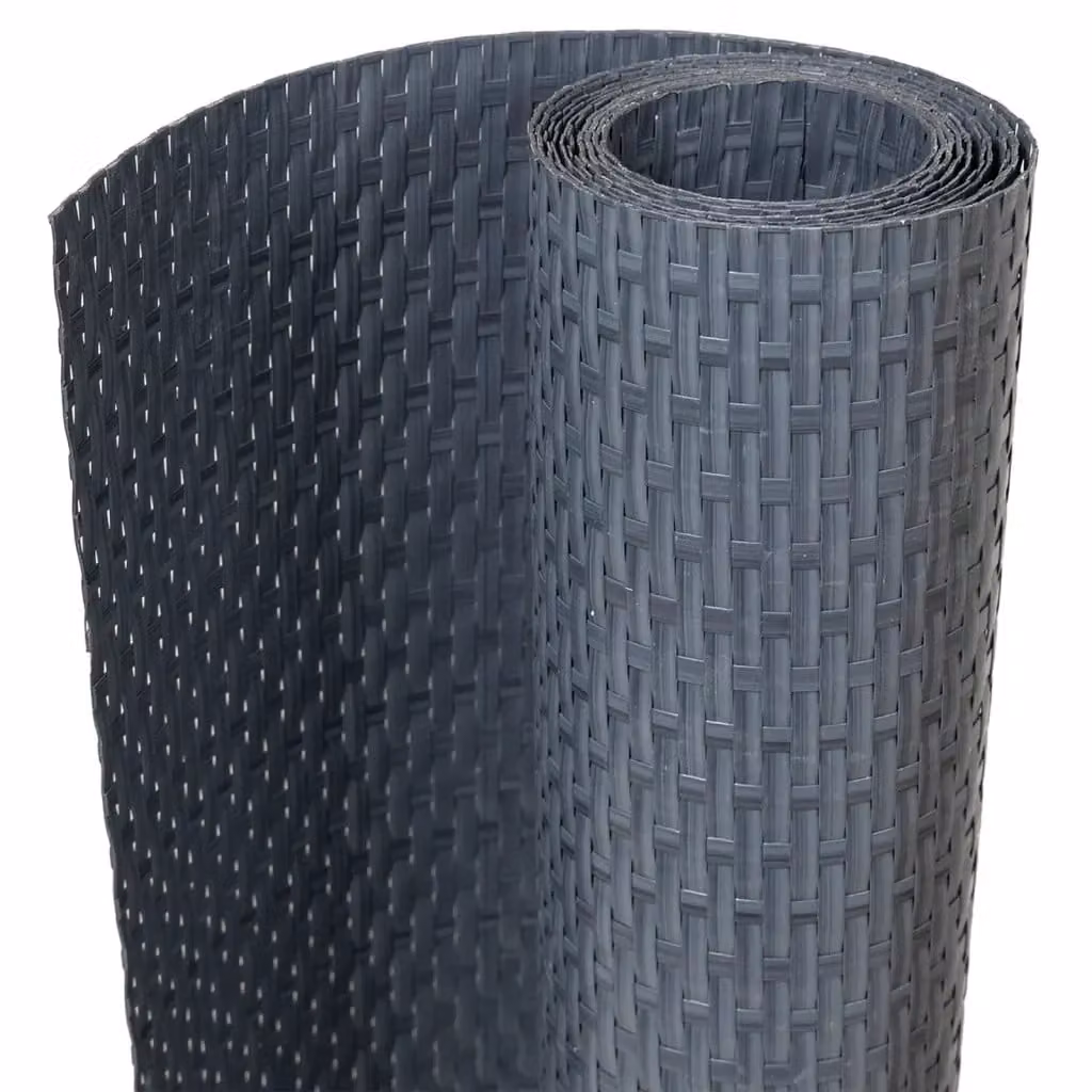 Paravento da balcone vidaXL in polyrattan colore antracite L: 100 cm, H: 90 cm – 2
