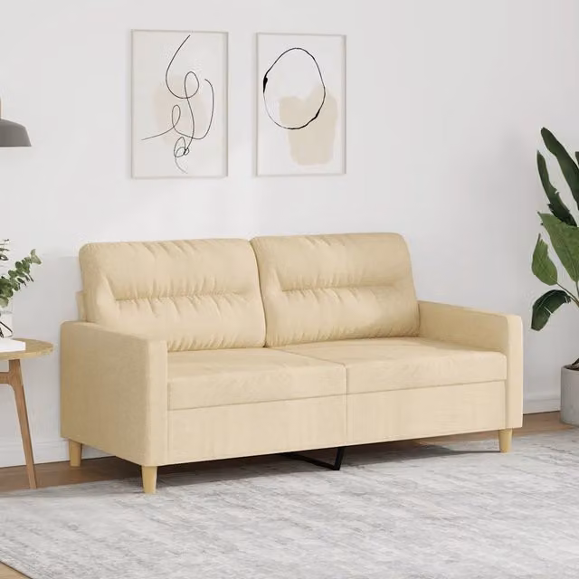 Divano letto moderno vidaXL in tessuto beige con struttura in metallo per il tuo soggiorno