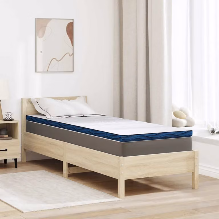 Topper per materasso vidaXL in schiuma, colore bianco, L/P: 80 x 200 cm