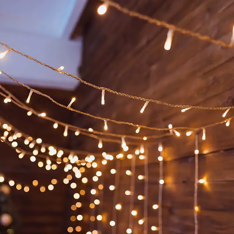 Jopassy LED luci di fata luci di tenda decorazione luci di tenda con 100 LED 8 modalità di luce USB luci di fata per Natale-IP44 bianco caldo