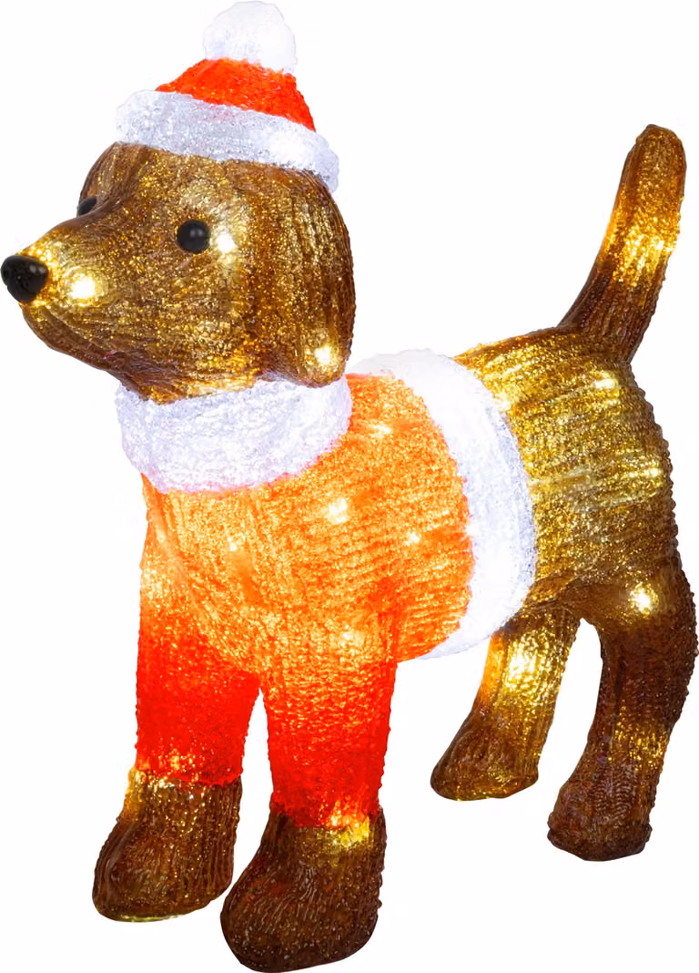 Decorazione MagicHome Natale, Cane, 50xLED bianco freddo, IP44, 34x12x33 cm