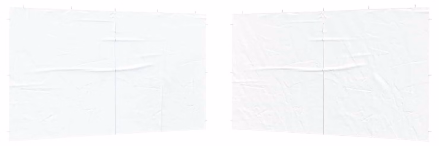 Parete per tenda da festa 2 pcs Bianco 400 x 195 cm