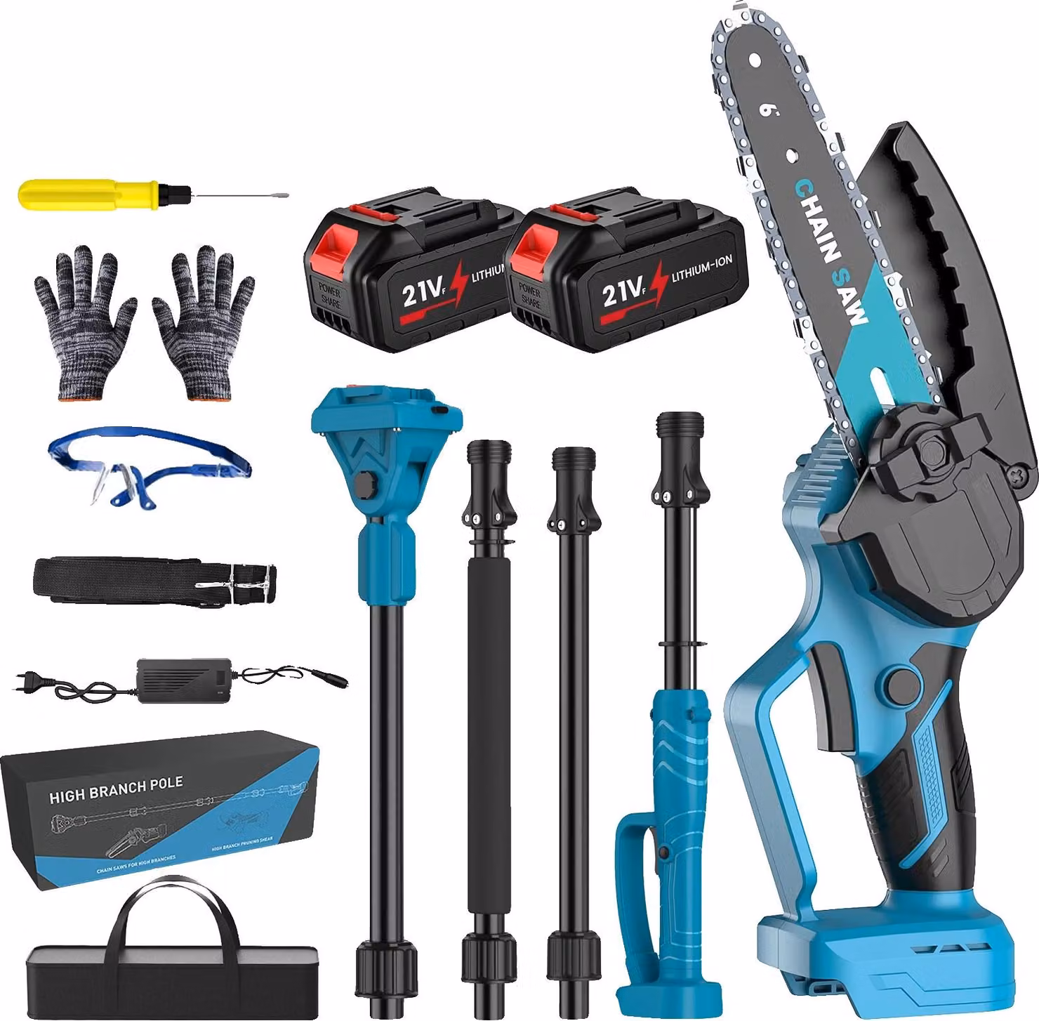Troncatrice a catena elettrica, strumento versatile 3-in-1, lunghezza regolabile, 15,24 cm (senza catena)
