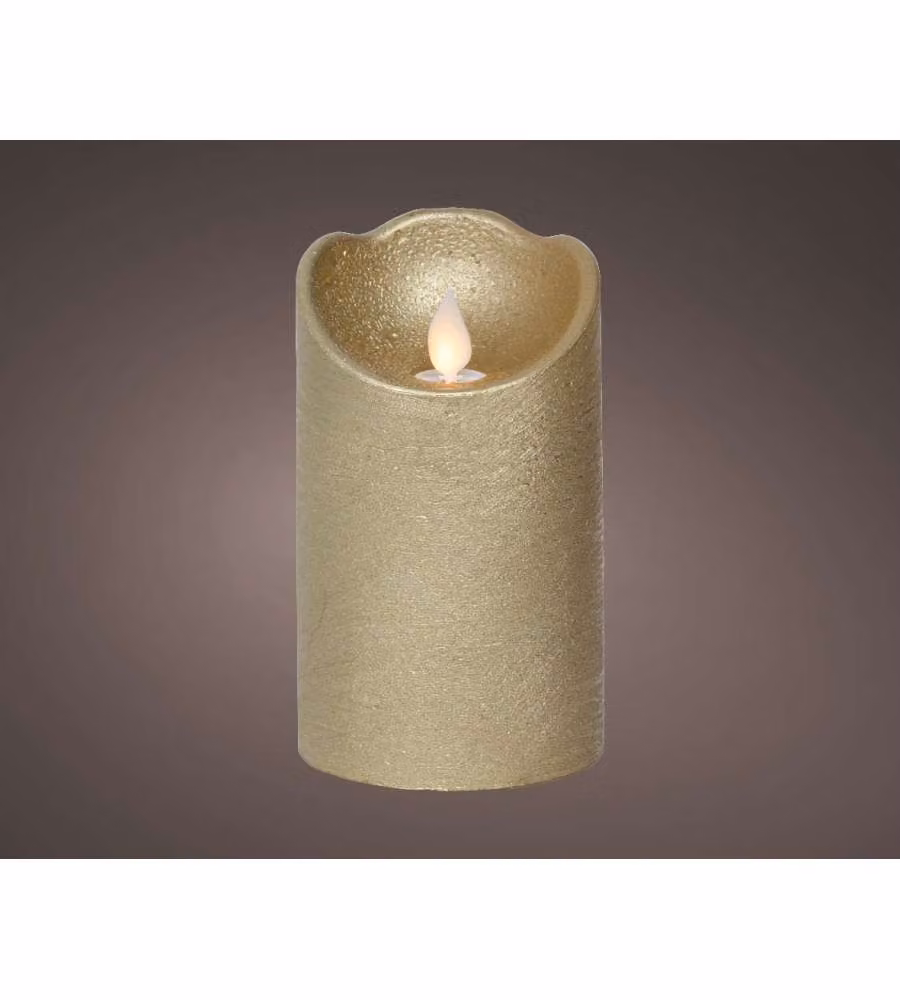 Lumineo Candela LED Oro - Eleganza e Atmosfera Calda - 7,5x12,5 cm