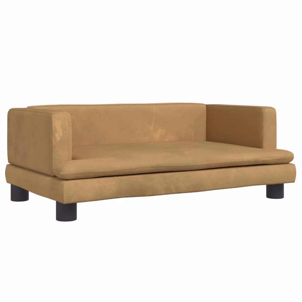 Lettino per Cani Marrone 80x45x30 cm in Velluto