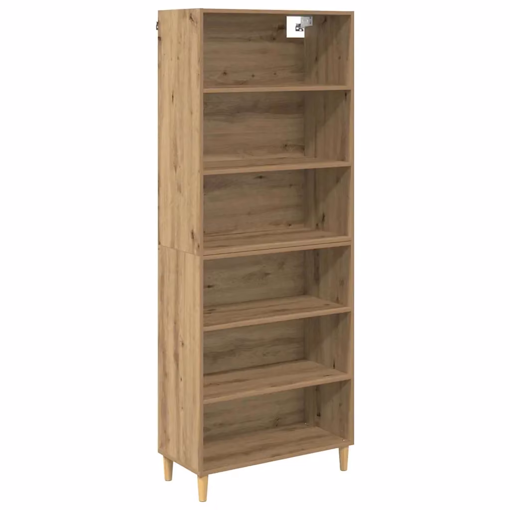 Credenza moderna in rovere vidaXL marrone L: 69,5 cm, P: 32,5 cm, H: 180 cm – 2
