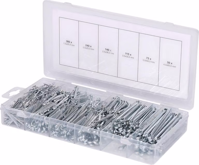 KS TOOLS Assortimento di coppiglie 1000 pezzi - 970.0330