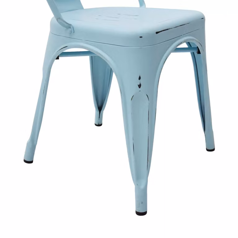 Set di 6 sedie in stile industrial Mobili 2G in metallo azzurro, L: 45 cm, P: 50 cm, H: 85 cm, HS: 46 cm