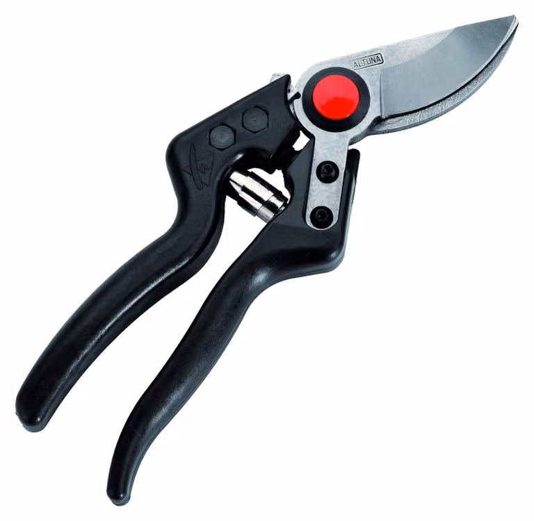 Forbice monomanuale per potatura, in fibra di carbonio, ergonomica, lunghezza 21 cm, capacità di taglio 25 mm