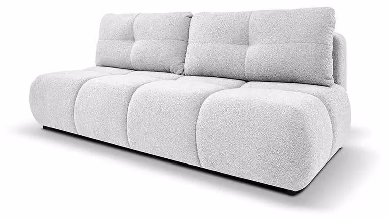 Divano letto Milorya, finitura porcellana