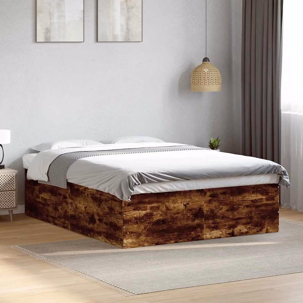 Giroletto vidaXL in legno multistrato color rovere fumo, L 150 x P 200 cm – 1