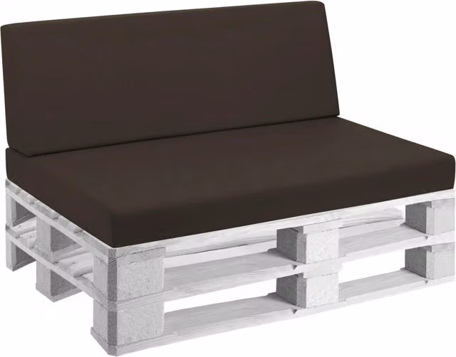 Cuscini per Pallet 120x80 cm Seduta e Schienale in Similpelle Mariotti Reforma Marrone