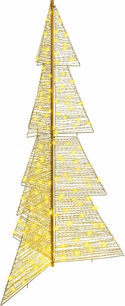 Albero di Natale con 240 LED Bianco caldo 180 cm PET