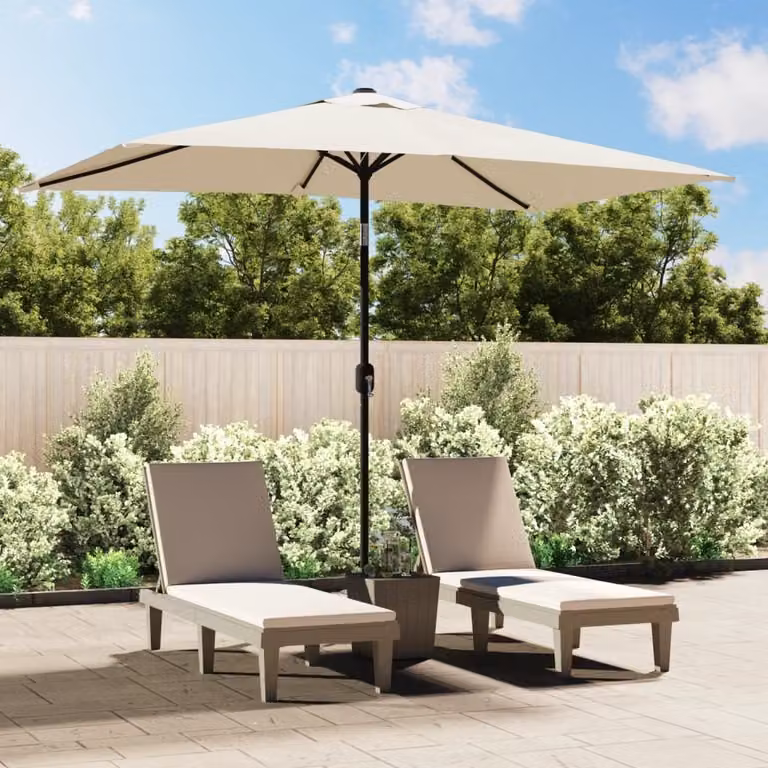 Maison Exclusive - Ombrellone 200x300 cm bianco sabbia rettangolare