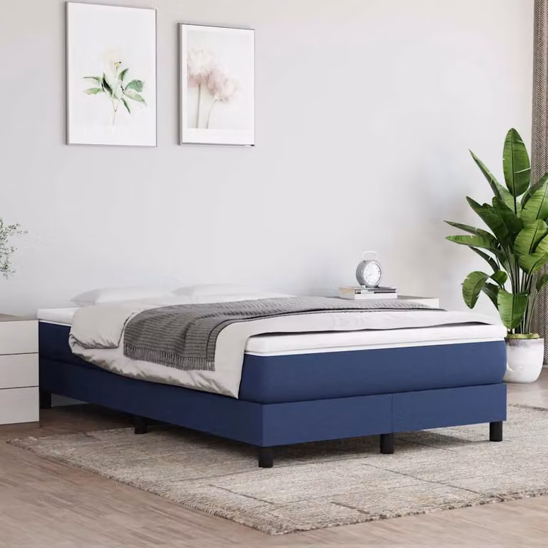 Materasso Ibrido a Molle Insacchettate vidaXL, Rigidità Media, Blu e Bianco, L 120 cm x P 200 cm x H 20 cm