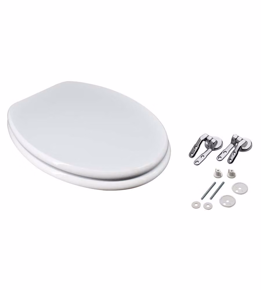 Sedile WC Antibatterico Bianco forma universale
