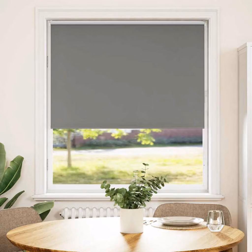 Tenda a Rullo Oscurante vidaXL Grigia in Poliestere L: 95 cm, H: 130 cm
