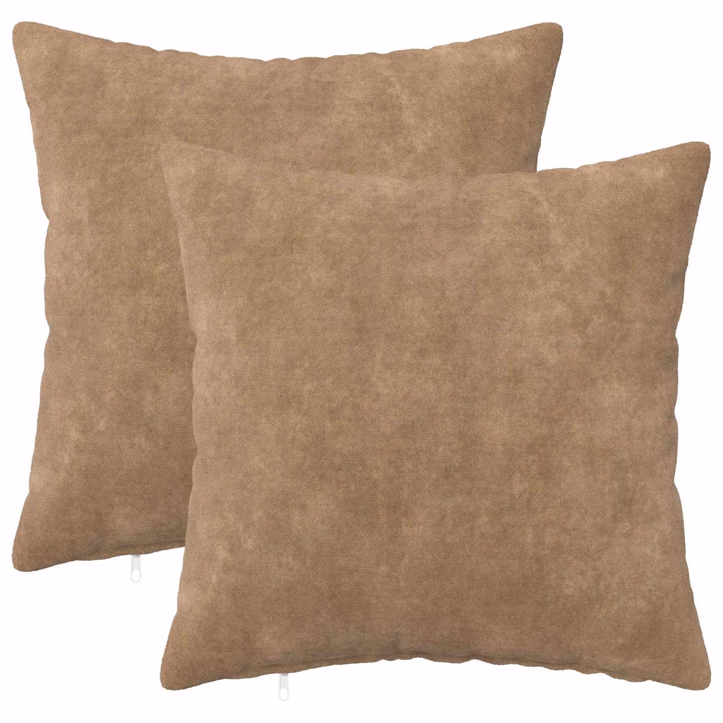 vidaXL Cuscino con cuscino HEERLEN 2 pz Tortora Fleece in microfibra
