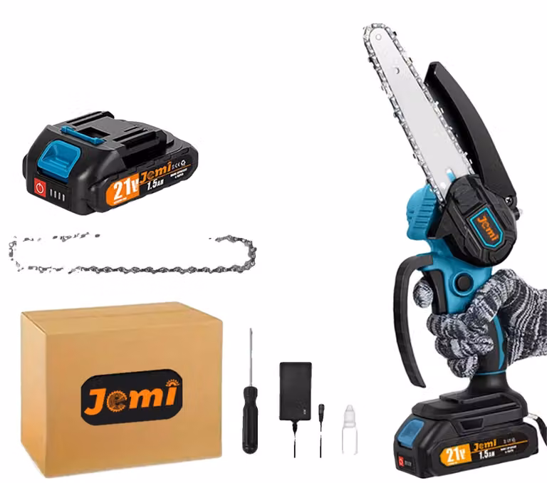 Motosega a batteria, design leggero, montaggio rapido, 1xconfezione batteria