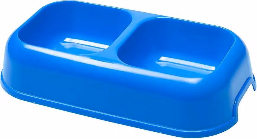 ciotola doppia per cani e gatti 'party' cm 31,5x18x6,6h - 1,2 lt