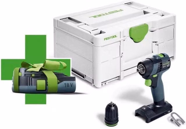 Trapano Avvitatore Festool TXS 18 Basic con Batteria da 3,0 Ah e Custodia SYS3 M 187 Multicolore