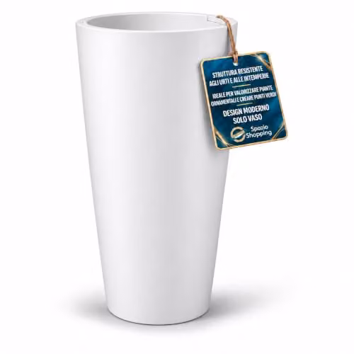 Vaso Nicoli Alto Style 38 x 85 cm (Altezza) Bianco