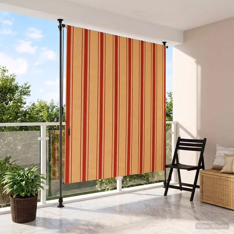 vidaXL Tenda a Rullo Esterna Multicolore in Poliestere e Alluminio L: 100 cm, H: 275 cm