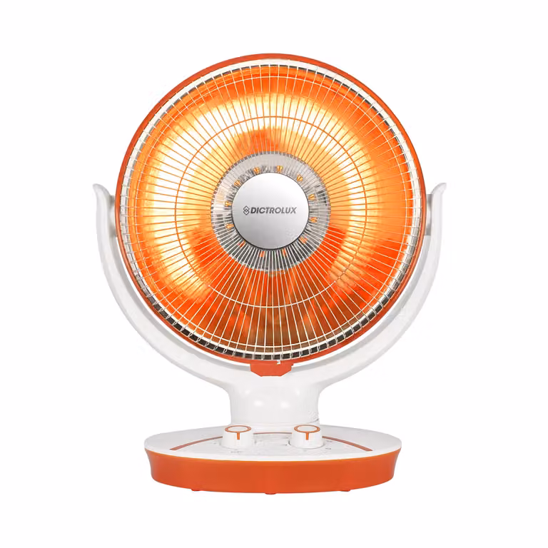 Stufa a infrarossi al carbonio Dictrolux Elide Compact da 1100W con protezione antiribaltamento e struttura autoportante, L: 43 cm, P: 30 cm, H: 43 cm