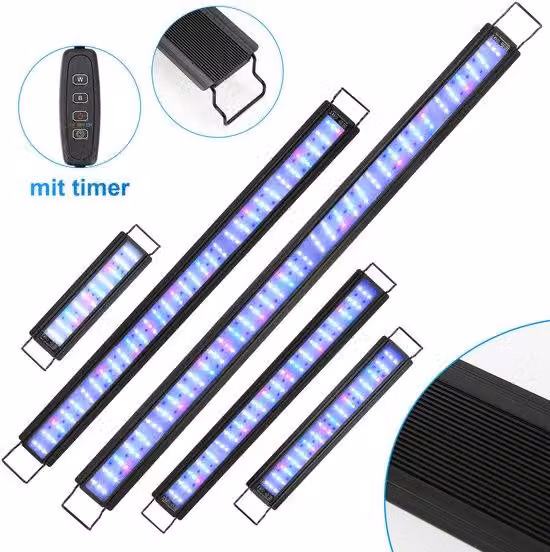 Lampada LED per acquari da 36 W con supporto e timer