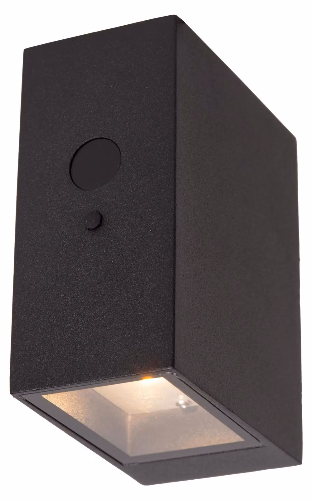 Lucide BOLTON - Lampada da parete, interni/esterni - solare - LED dimmerabile. - 1x1W, 3000K - IP54 - sensore di movimento e sensore di luminosità (giorno/notte) - colore nero
