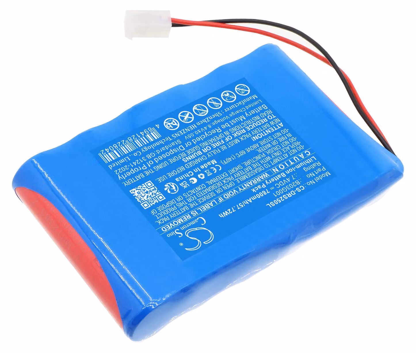 TECHTEK Batteria compatibile con [Deviser] DS2500S sostituisce B203G001