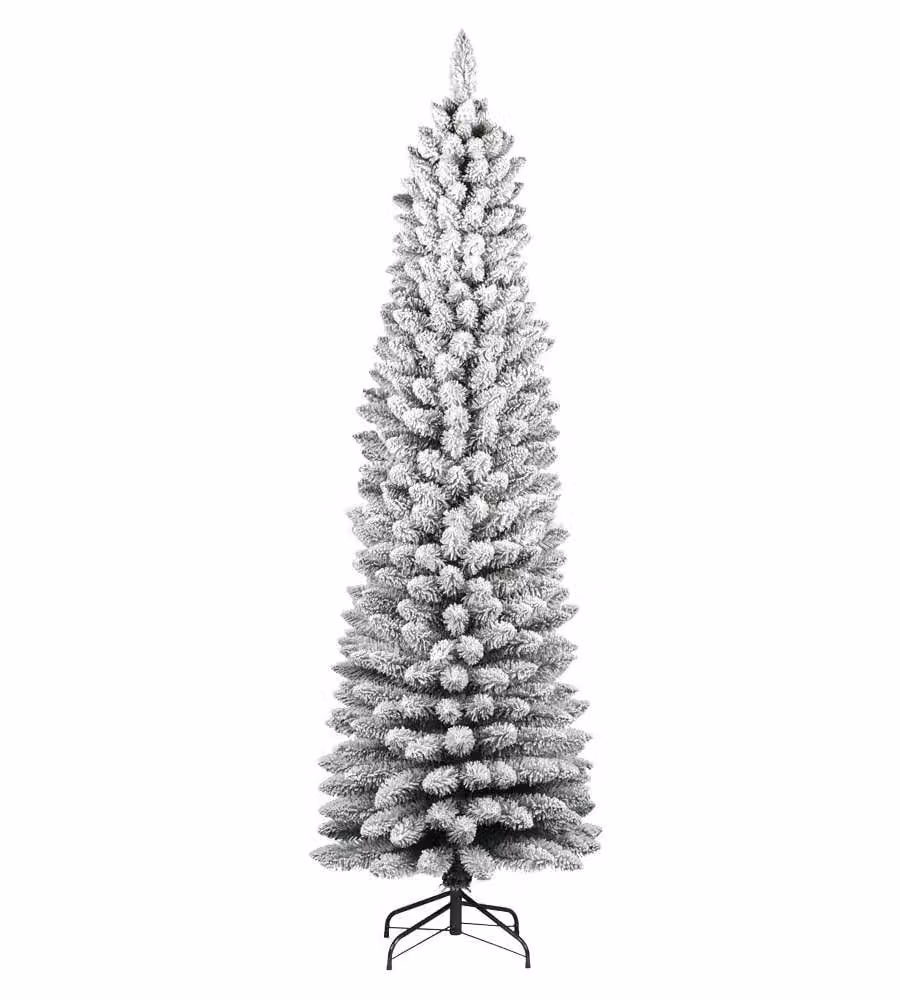 Albero di Natale Slim Silvestre Innevato 210 cm - 442 Rami