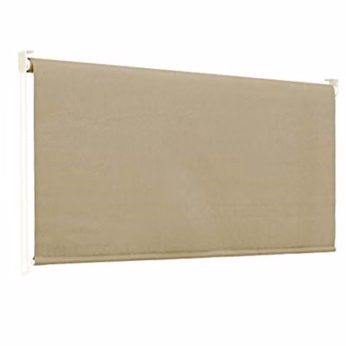 Tenda da Sole a Caduta Avvolgibile 250x150 cm Beige con Rullo in Alluminio per Balcone